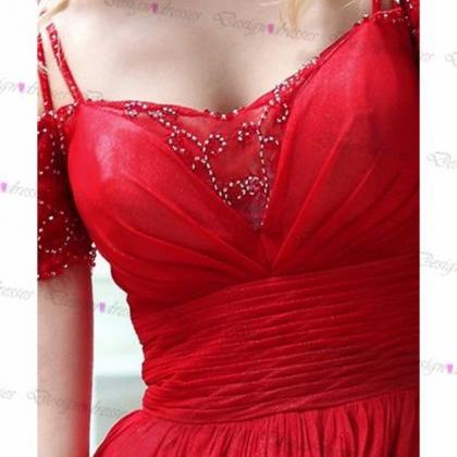 Prom Dress 2018, Red Prom Dresses,long Prom Dress..