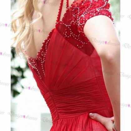 Prom Dress 2018, Red Prom Dresses,long Prom Dress..