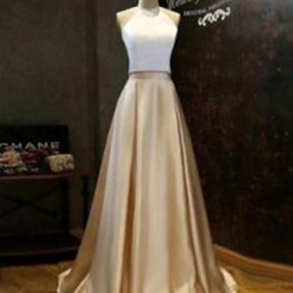 White Gold Prom Dresses, Prom Dress..
