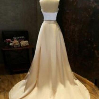 White Gold Prom Dresses, Prom Dress..