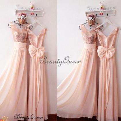 Rose Gold Bridesmaid Dress, 2019 V ..