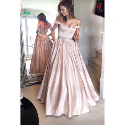 Prom Dresses, Blush Pink Prom Dress..