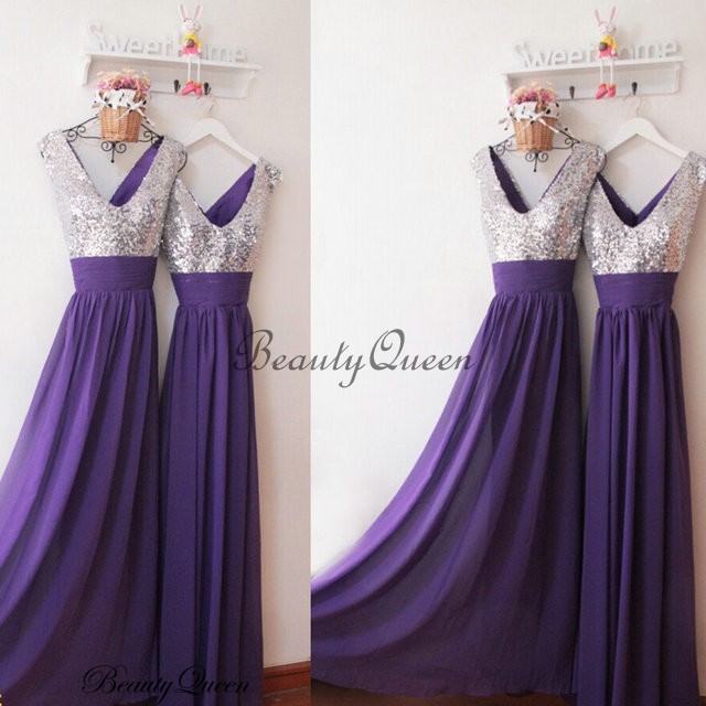 Purple Sequin Bridesmaid Dresses Online ...