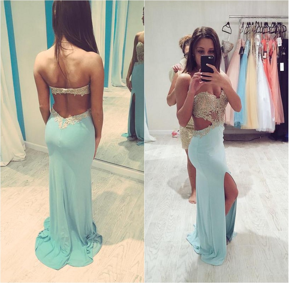 Mermaid Prom Dress,long Prom Dress, 2016 Prom Dresses With Lace Appliques,long Party Dresses,evening Dress,strapless Prom Gown, Sexy Prom Dress