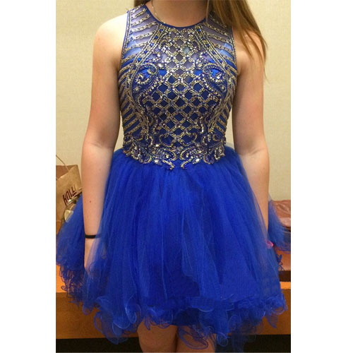 Homecoming Dress,Royal Blue Homecoming Dress,2016,Tulle Prom Dress,Short Homecoming Dress,Sexy Short Prom Dress with Beadings,Graduation Dress
