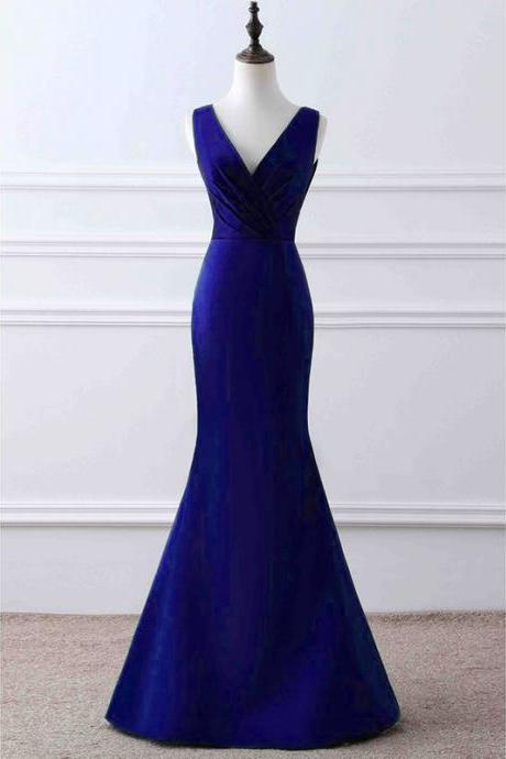 Prom Dresses, Mermaid Prom Dresses, Royal Blue Prom Dress, Long Prom Dresses, Royal Blue Evening Gowns , Evening Dresses 2017, Prom Party Dress, Wedding Party Dresses, 2017 Prom Dresses, Custom Made