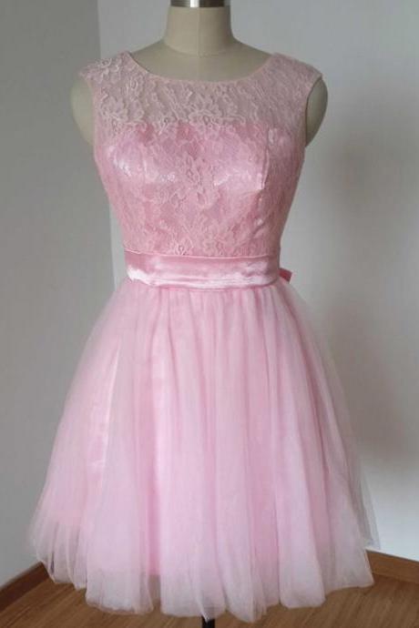 Homecoming Dresses, Graduation Dresses, Mini Party Dress, 2017, Homecoming Dresses with Belt, Short Prom Dresses, Pink Prom Dresses, Lace Prom Dresses Backless, Prom Dresses, Short Prom Dress, Real Samples Prom Dresses, 2017 Prom Dresses, Custom Made